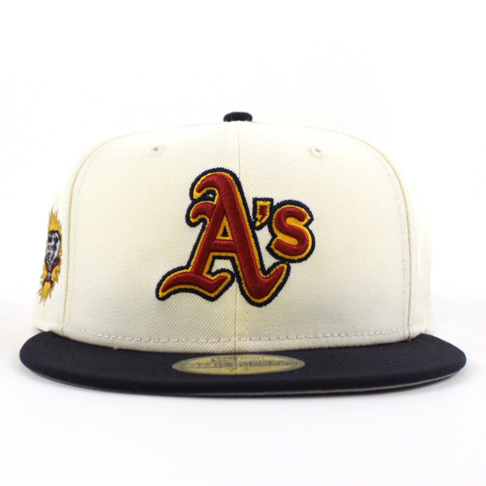 Oakland Athletics Elephant New Era 59Fifty Fitted Hat (Chrome Navy Gra