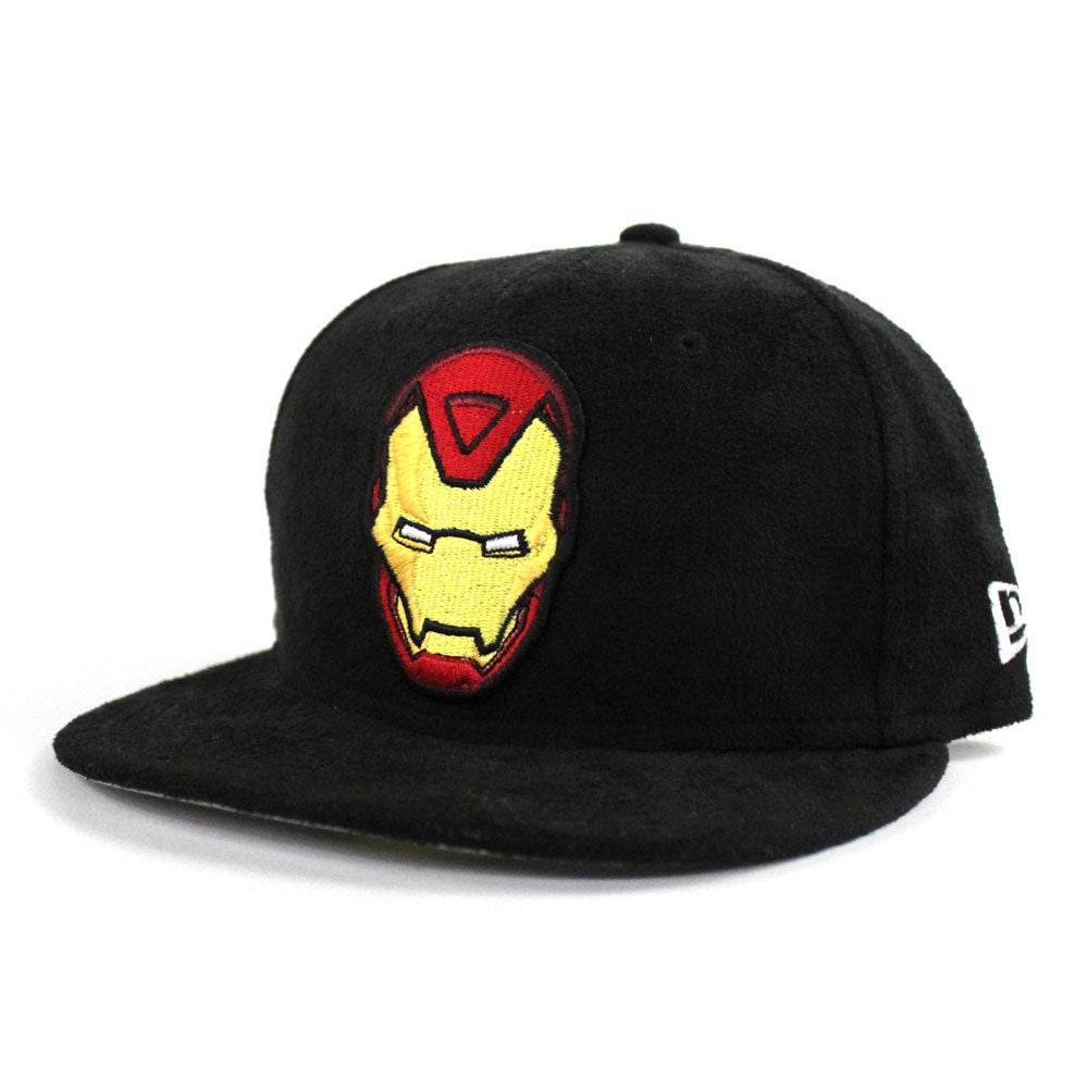 Iron Man New Era 59fifty Fitted Hats Black Flux Suede Gray Under