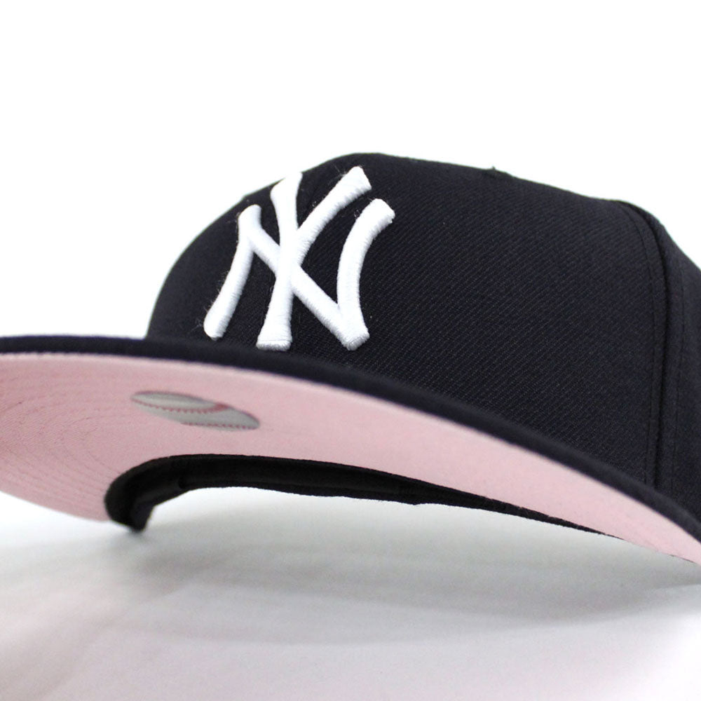 New York Yankees New Era 59Fifty Fitted Hat Navy Pink Under Brim new-york-yankees-new-era-59fifty-fitted-hat-navy-pink-under-brim