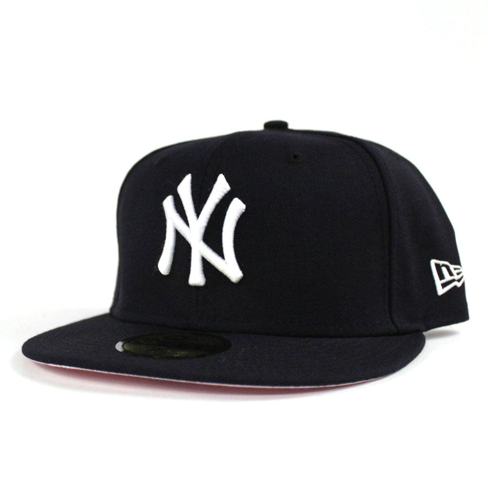 New York Yankees New Era 59Fifty Fitted Hat (Navy Pink Under Brim) âÃÃ¬ NY Yankees Pink Bottom 