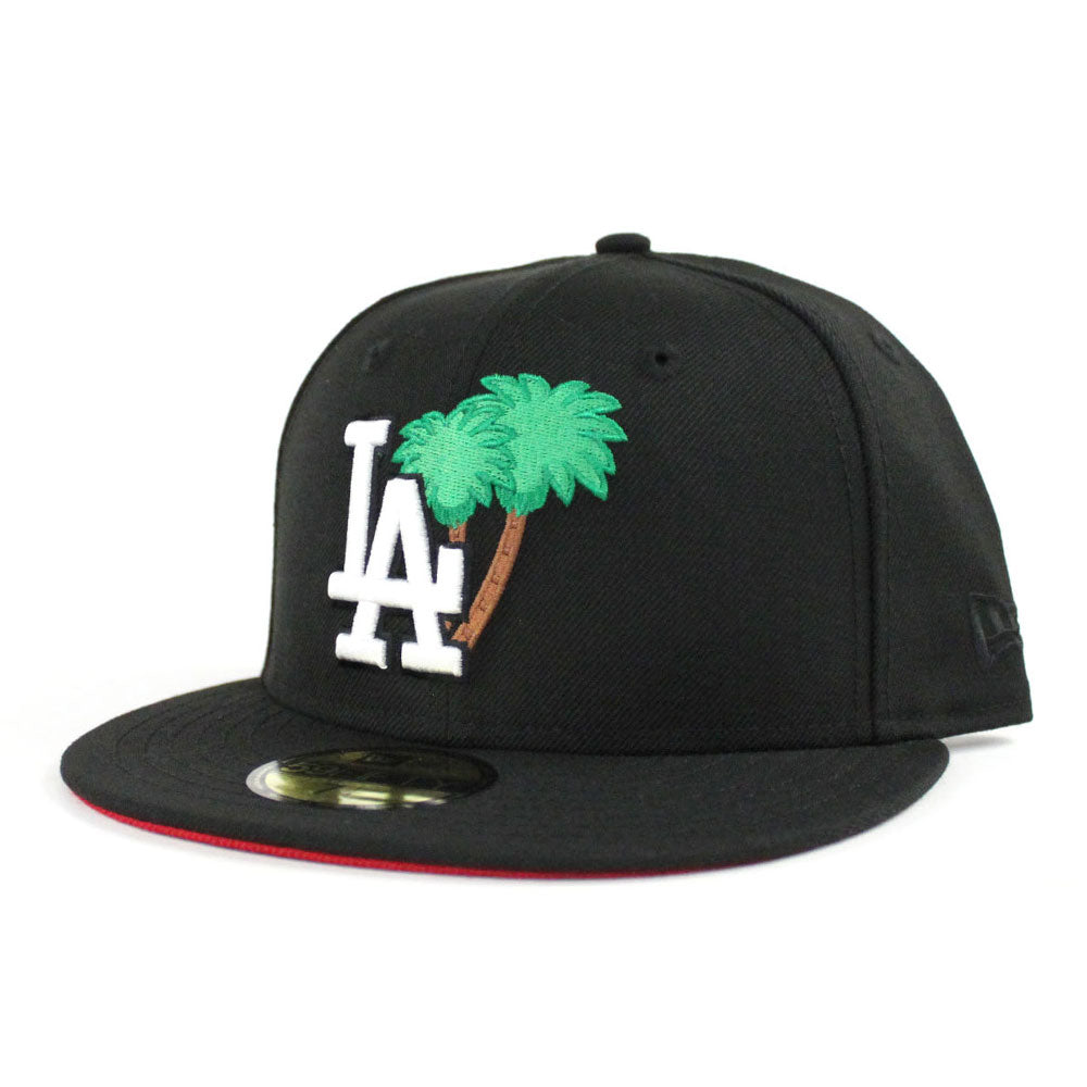 Palm Tree Los Angeles Dodgers New Era 59Fifty Fitted Hat (Black Red