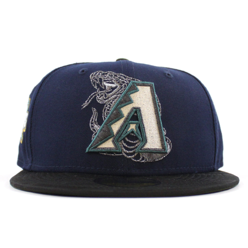 Arizona Diamondbacks 20th Anniversary New Era 59FIFTY Fitted Hat (oceanside Blue Black Camo Seaweed Green Under BRIM) 7 1/8