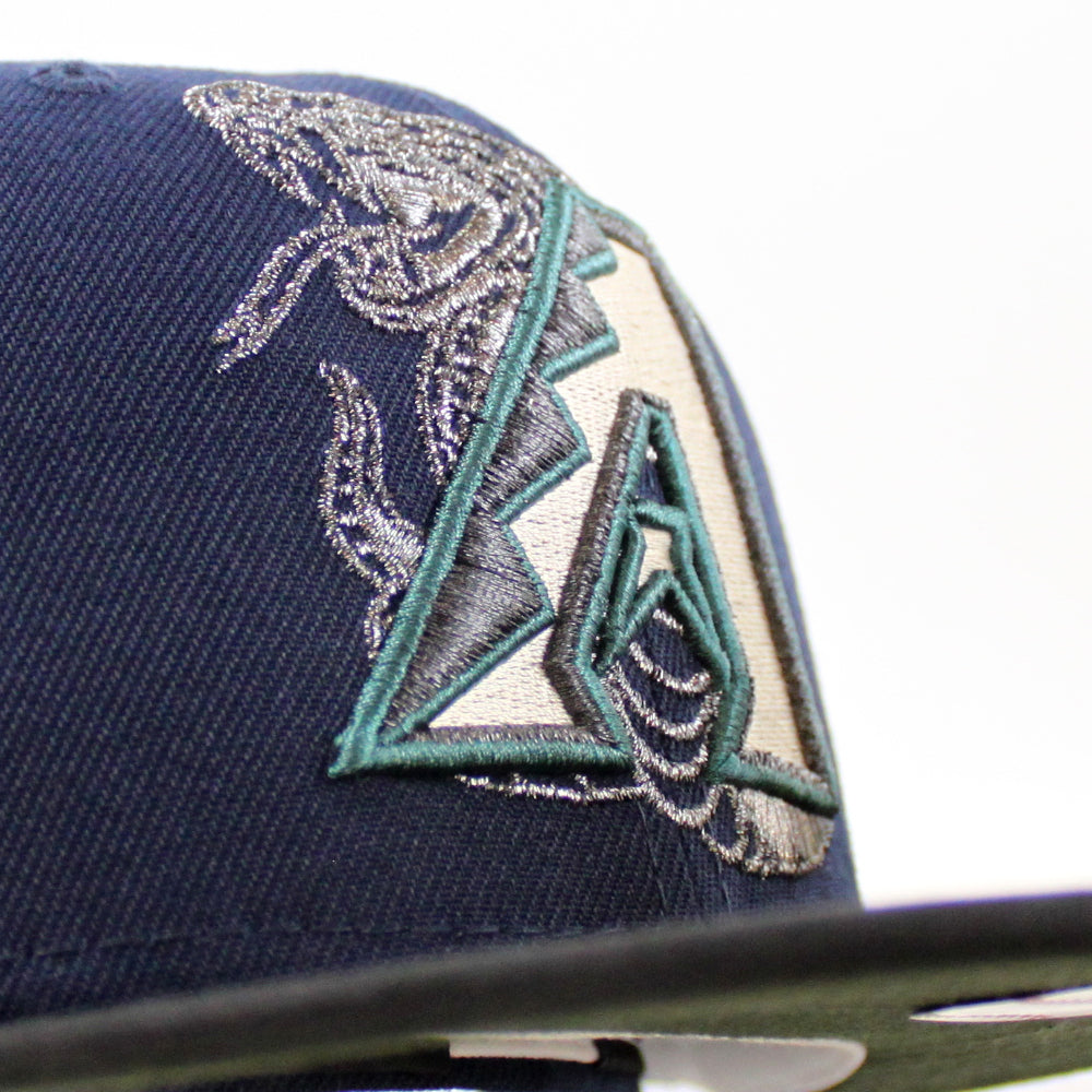 EXCLUSIVE NEW ERA 59FIFTY MLB ARIZONA DIAMONDBACKS 20TH ANNIVERSARY TWO  TONE / CAMEL UV FITTED CAP