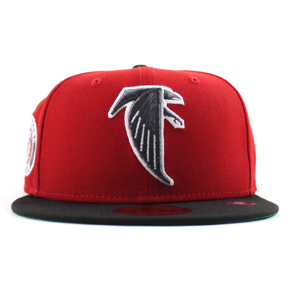 Atlanta Falcons 25th New Era 59Fifty Fitted Hat (Red Black Green Under ...