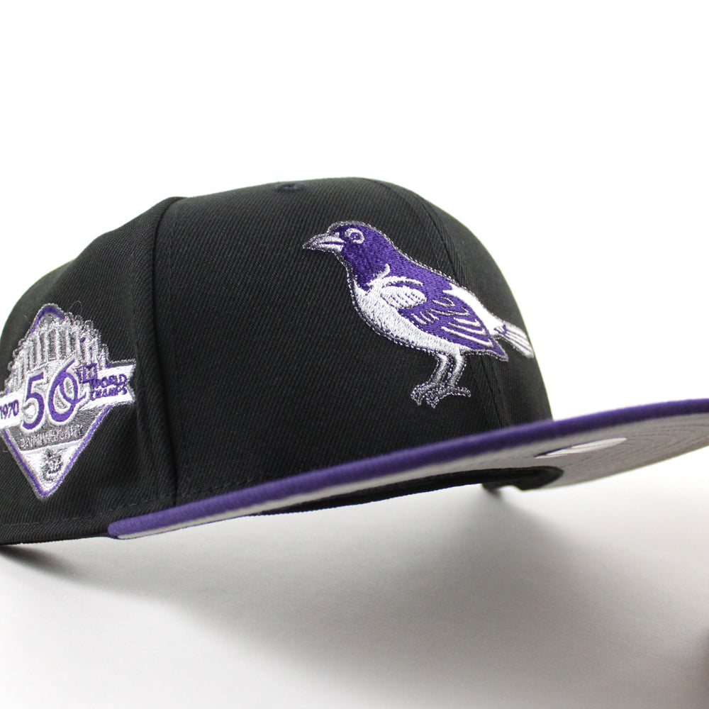 Baltimore Orioles 50th Anniversary 59Fifty New Era Fitted Hat (Black P