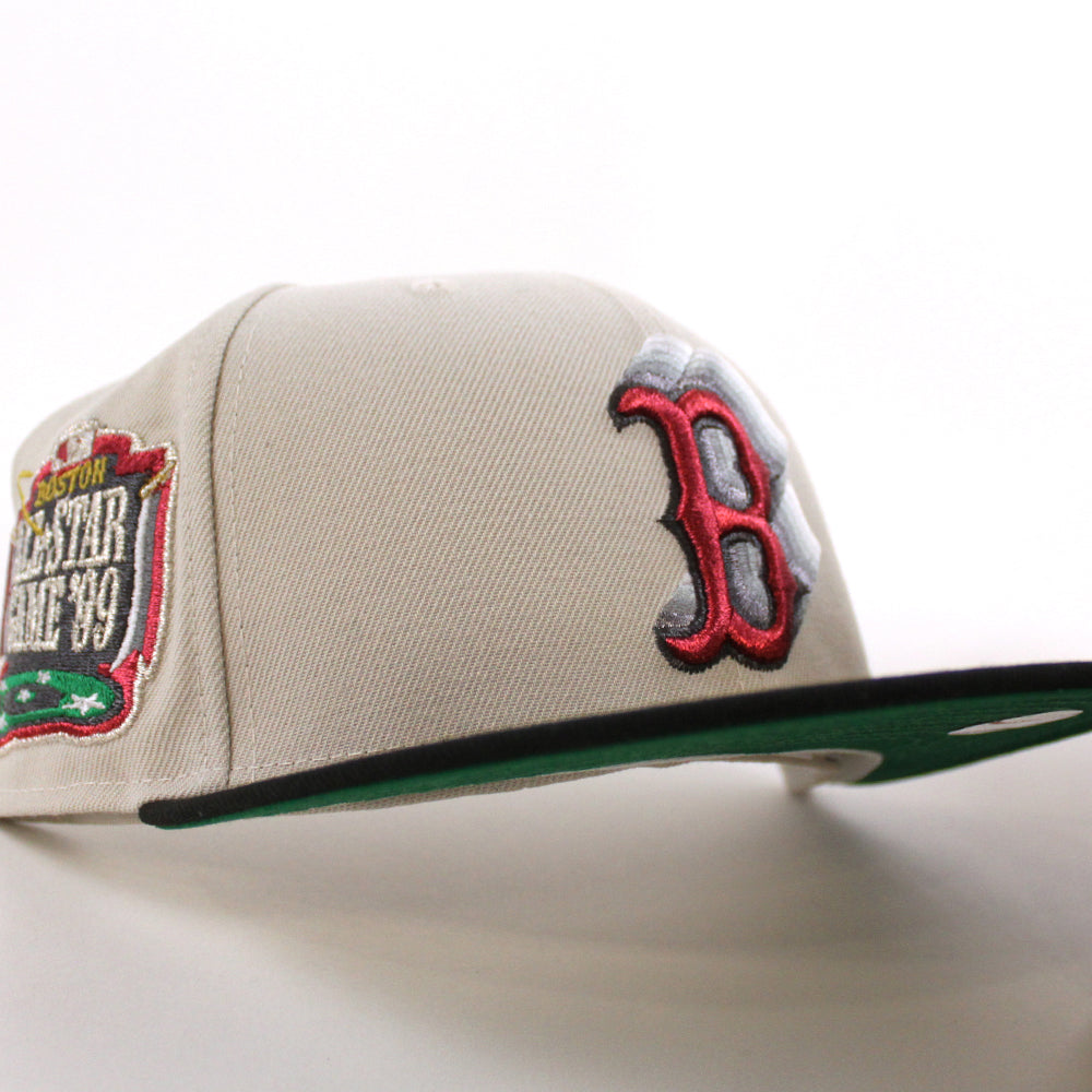 Boston Red Sox 1999 All Star Game New Era 59FIFTY Fitted Hat (Stone Black Green Under BRIM) 7 1/2