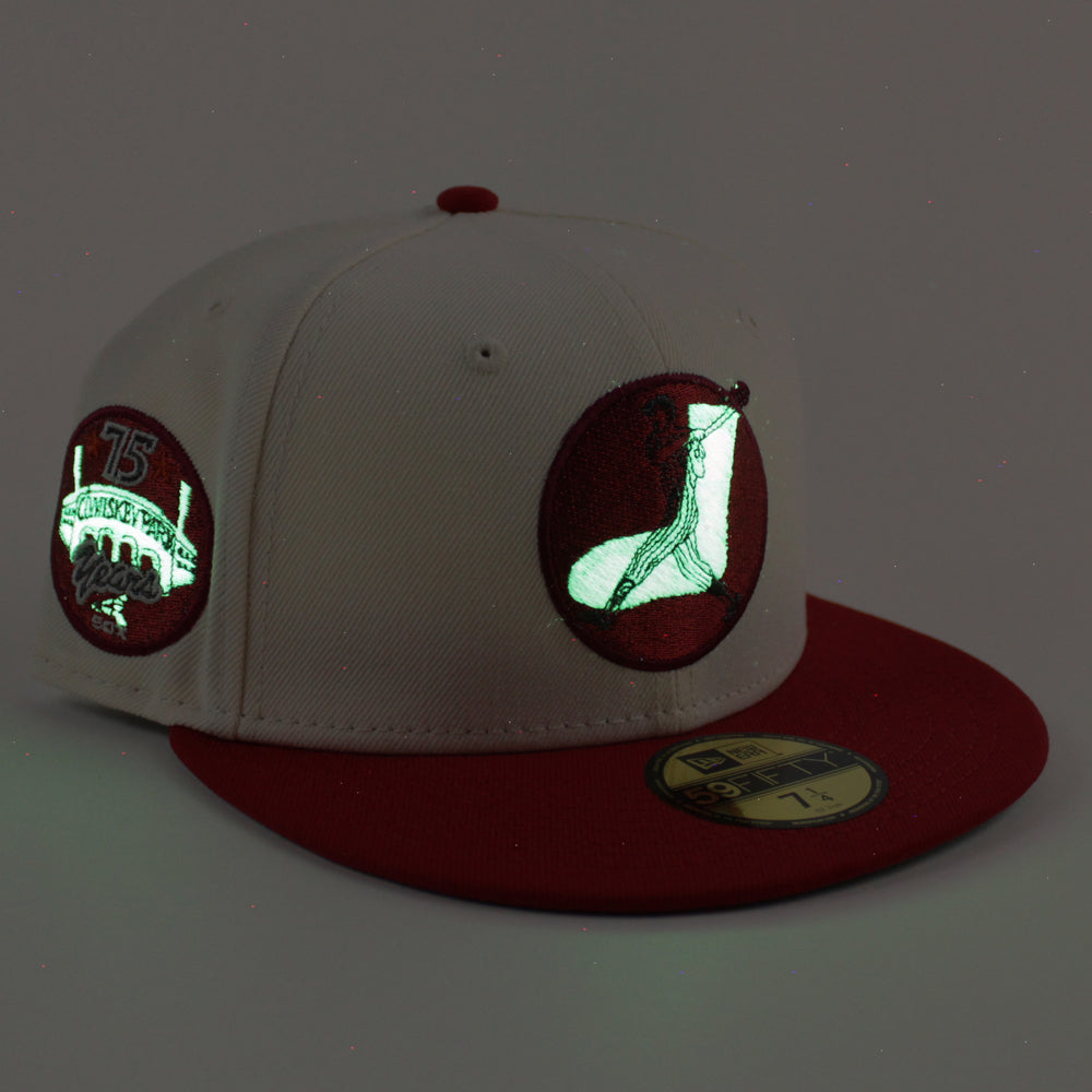 St Louis Cardinals 1966 All Star Game New Era 59FIFTY Fitted Hat (GITD Chrome White Black Red Under BRIM) 7 3/4