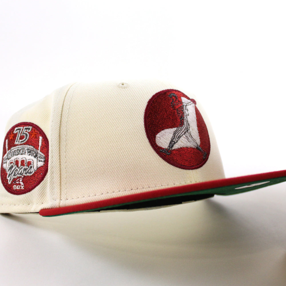 St Louis Cardinals 1966 All Star Game New Era 59FIFTY Fitted Hat (GITD Chrome White Black Red Under BRIM) 7 3/4