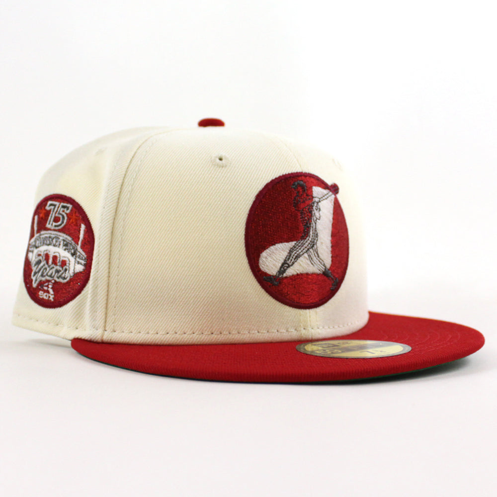 St Louis Cardinals 1966 All Star Game New Era 59FIFTY Fitted Hat (GITD Chrome White Black Red Under BRIM) 7 3/4