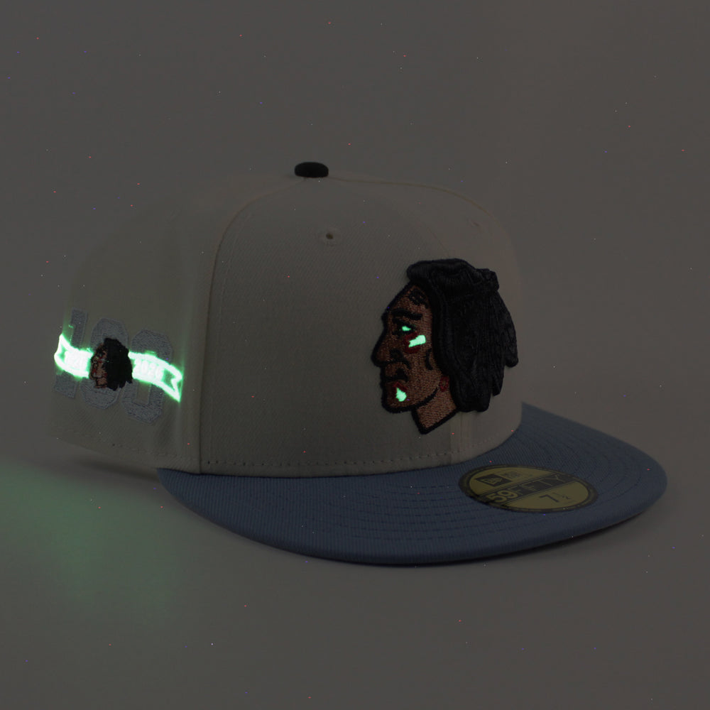 Chicago Blackhawks 100 Years New Era 59Fifty Fitted Hat (Chrome