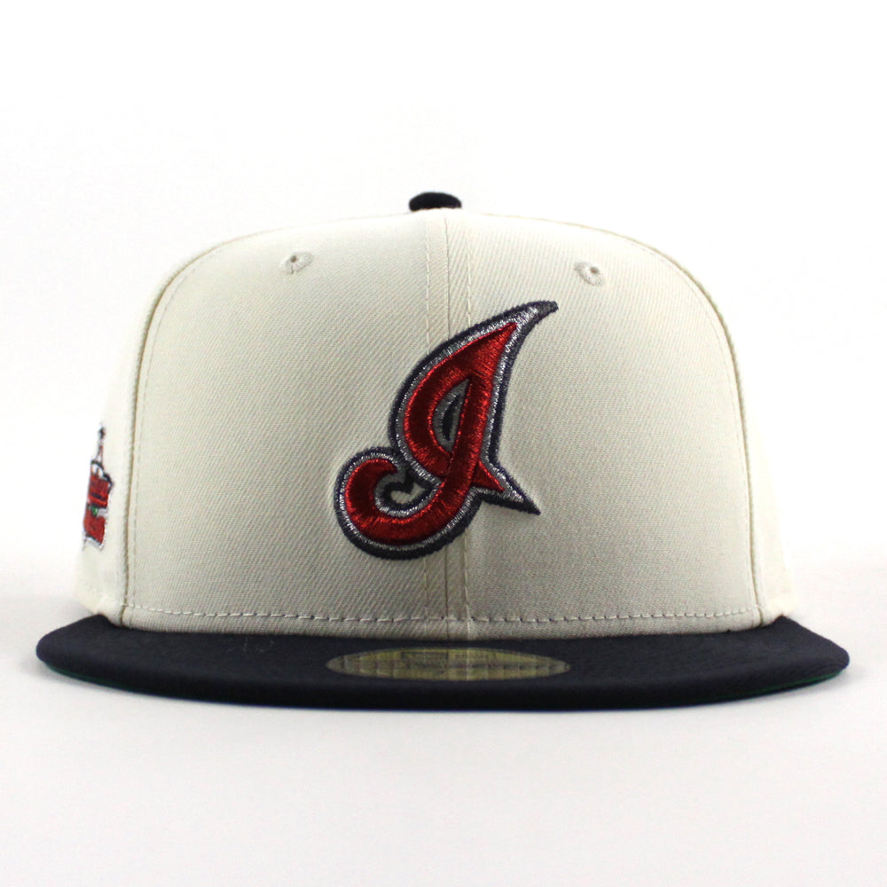Cleveland Indians Champions ’95 New Era 59FIFTY Fitted Hat (Chrome White Navy Green Under BRIM) 7
