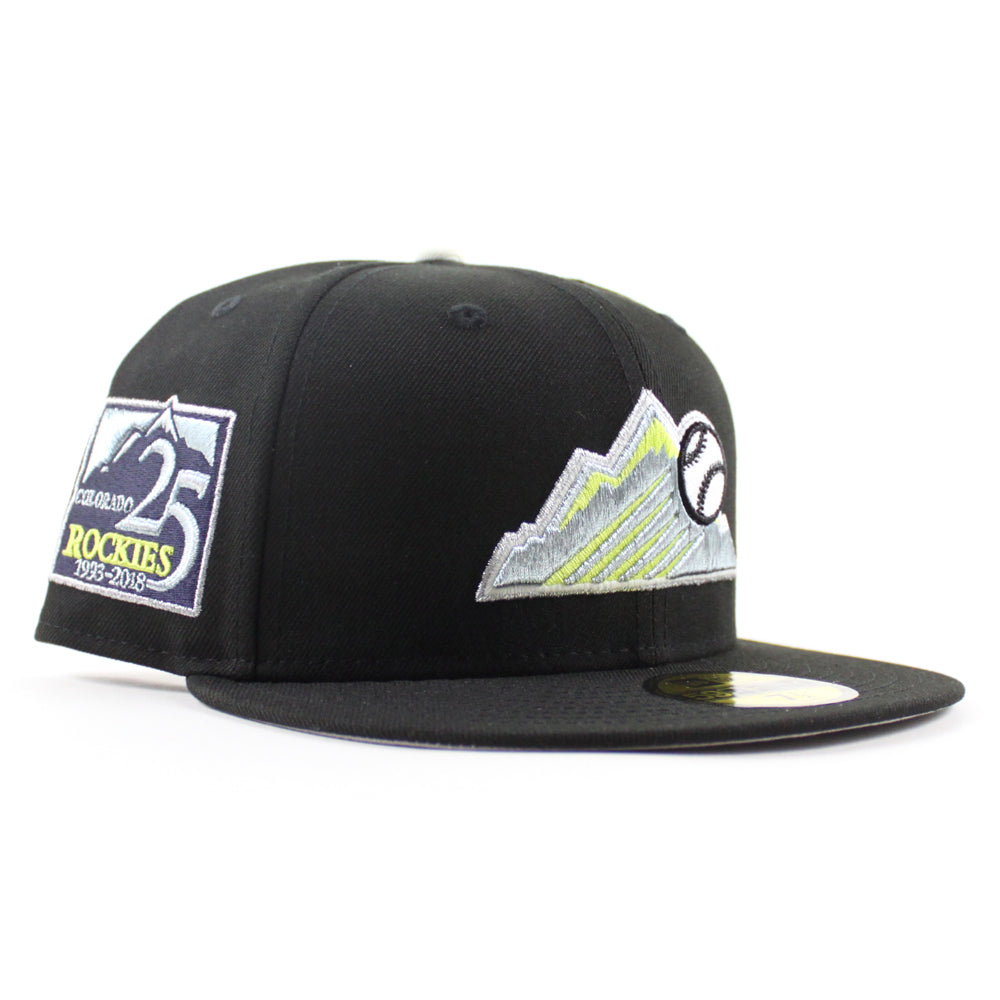 Colorado Rockies 25 Years New Era 59Fifty Fitted Hat (Black Gray