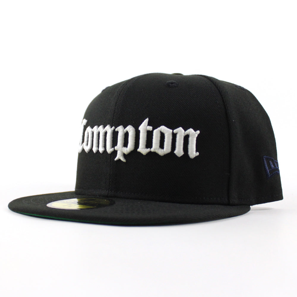 Compton New Era 59fifty Fitted Hat (Black GREEN Under Brim) – ECAPCITY