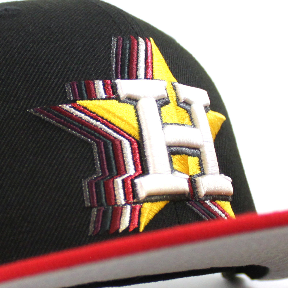 Houston Astros 2022 World Series Champions New Era 59FIFTY Fitted Hat (Black Red Green Under BRIM) 7 3/8