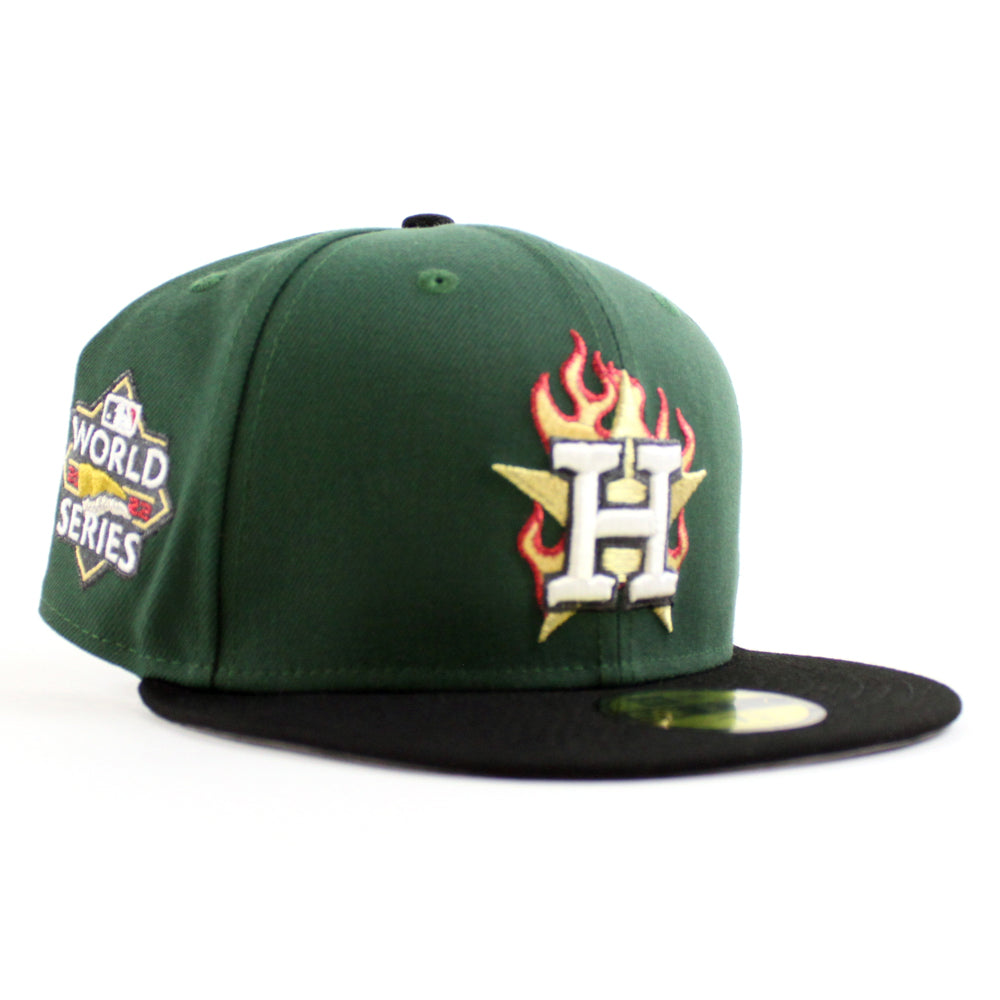 Houston Astros World Series 2022 New Era 59FIFTY Fitted Hat (Mountain Green Black Gray Under BRIM) 7 3/8