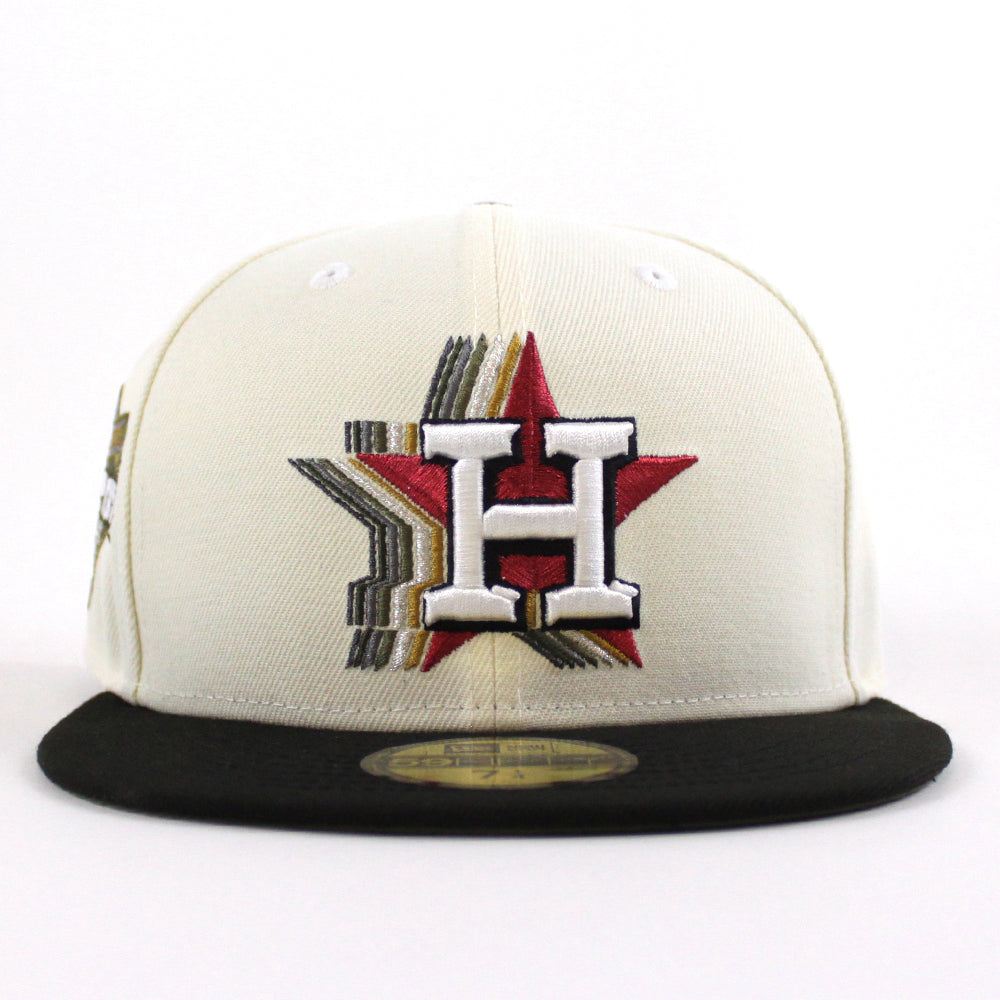 Houston Astros New Era Black Custom RD Side Patch 59FIFTY Fitted Hat, 7 5/8 / Black