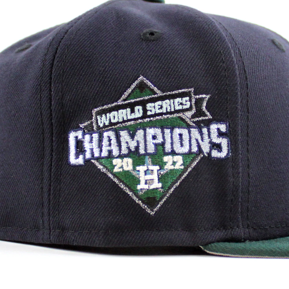 Houston Astros World Series 2022 New Era 59FIFTY Fitted Hat (Mountain Green Black Gray Under BRIM) 7 3/8