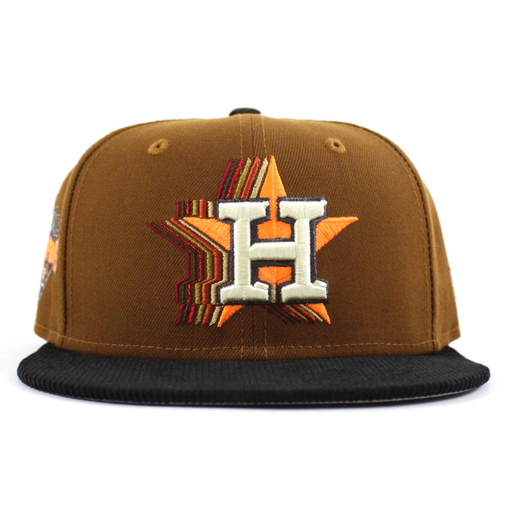 Houston Astros World Series Champions 2022 New Era 59FIFTY Fitted Hat (Toasted Peanuts Corduroy Gray Under BRIM) 7 3/8