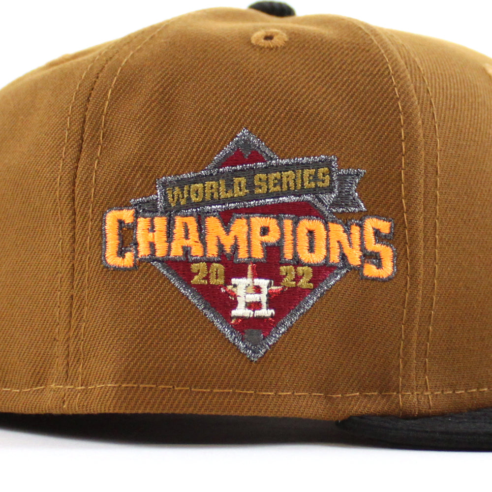 Houston Astros World Series Champions 2022 New Era 59FIFTY Fitted Hat (Toasted Peanuts Corduroy Gray Under BRIM) 7 3/8