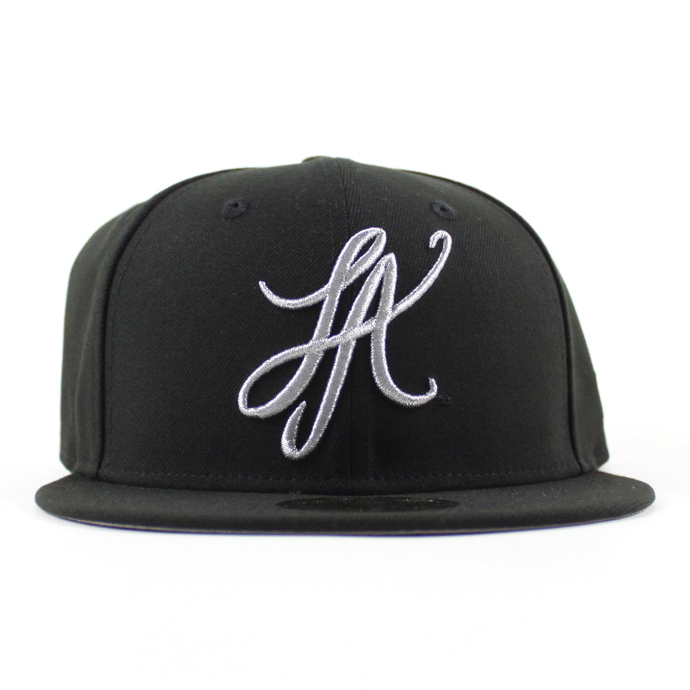 LA Script New Era 59Fifty Hat (Black Gray UNDER BRIM) – ECAPCITY