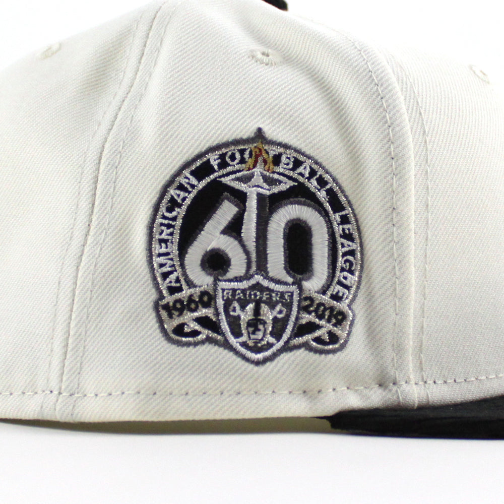Las Vegas Raiders New Era Custom Corduroy Brim Cream 59FIFTY Fitted Hat, 7 7/8 / Cream