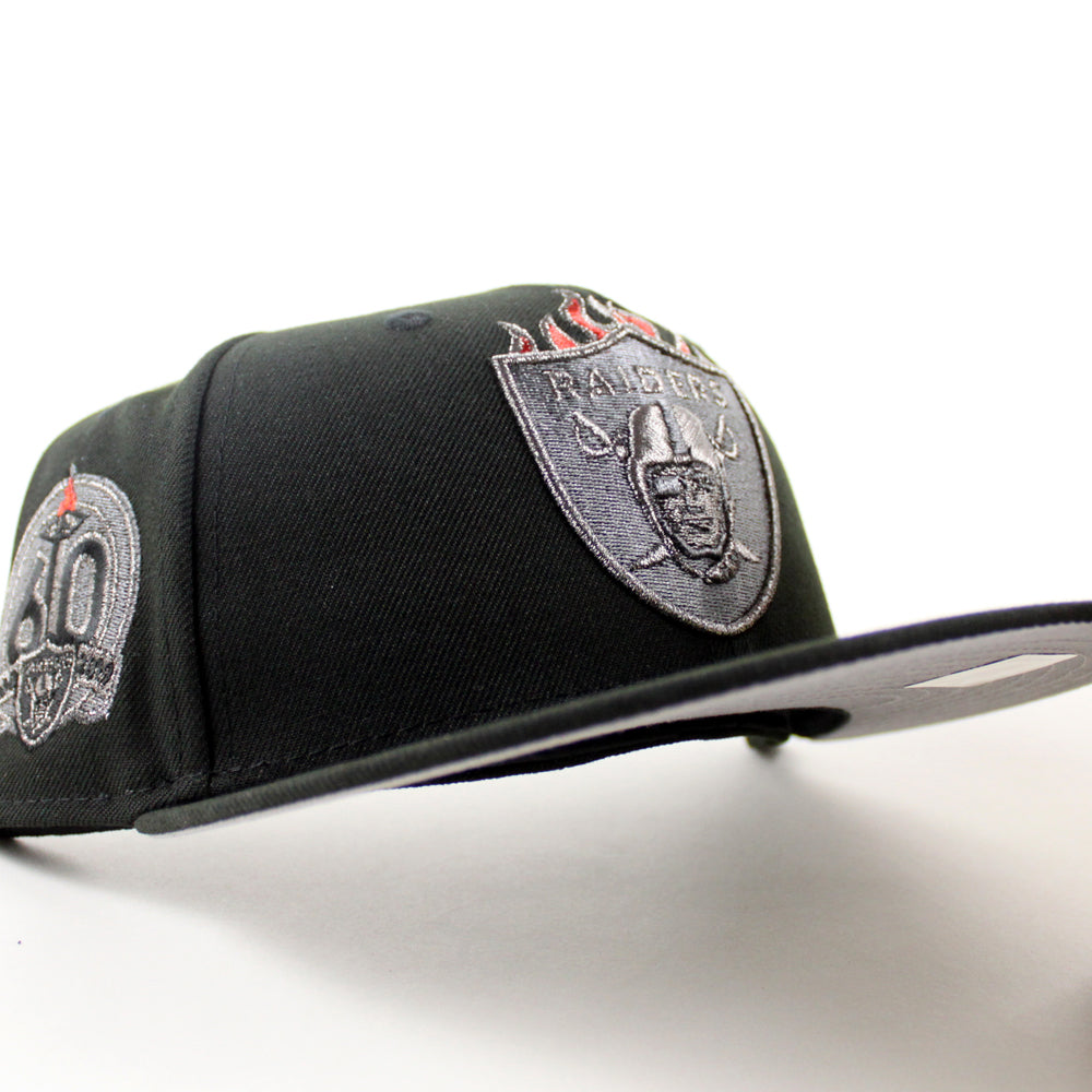 Las Vegas Raiders 60 Years New Era 59Fifty Fitted Hat (Black Gray