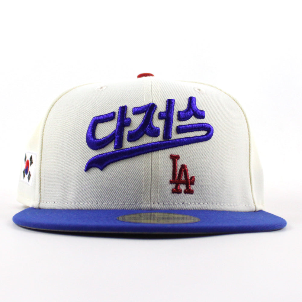 Los Angeles Dodgers x Korean New Era 59Fifty Fitted Hat (Chrome