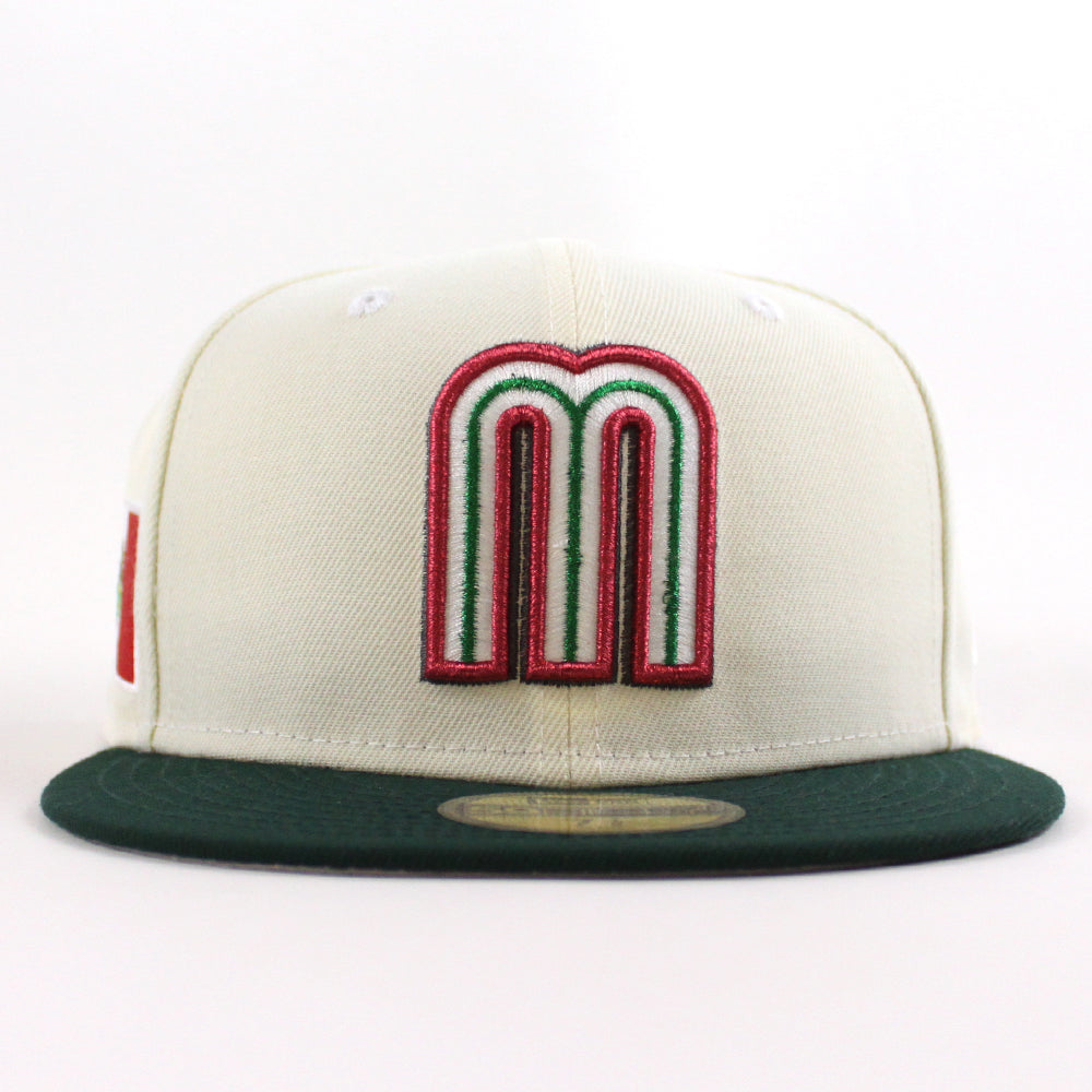 New Era 59FIFTY World Baseball Classic Mexico Fitted Hat Khaki Green Red