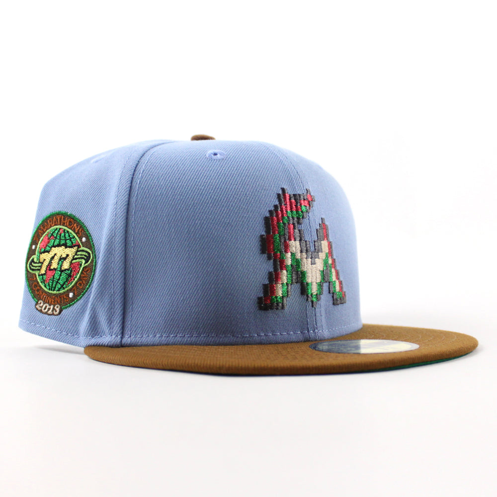 Miami Marlins 777 Patch New Era 59Fifty Fitted Hat (Birdseye Blue