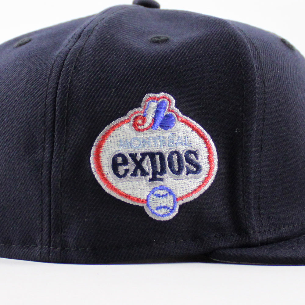 Montreal Expos Expos Patch New Era Fitted 59Fifty Hat (Navy Gray Under ...
