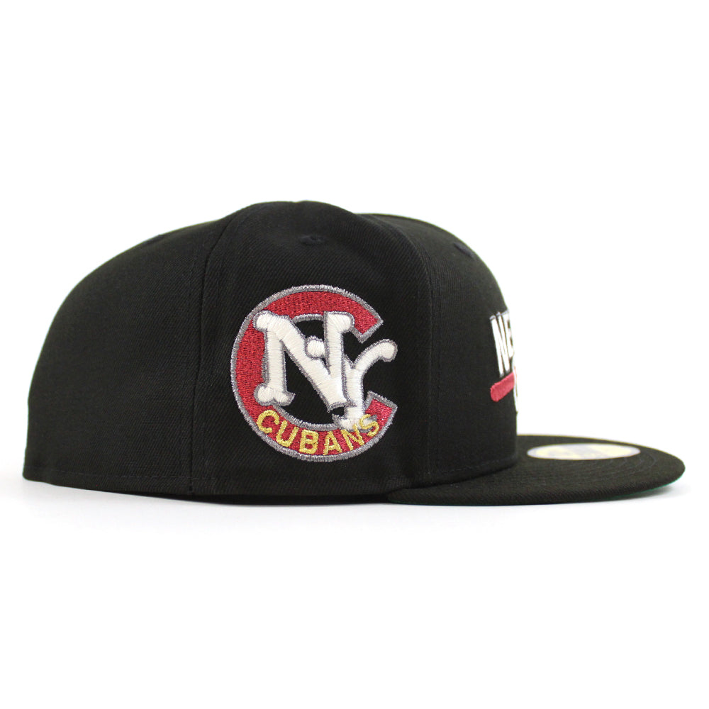 New York Cubans Hats: Black Strapback Dad Hat