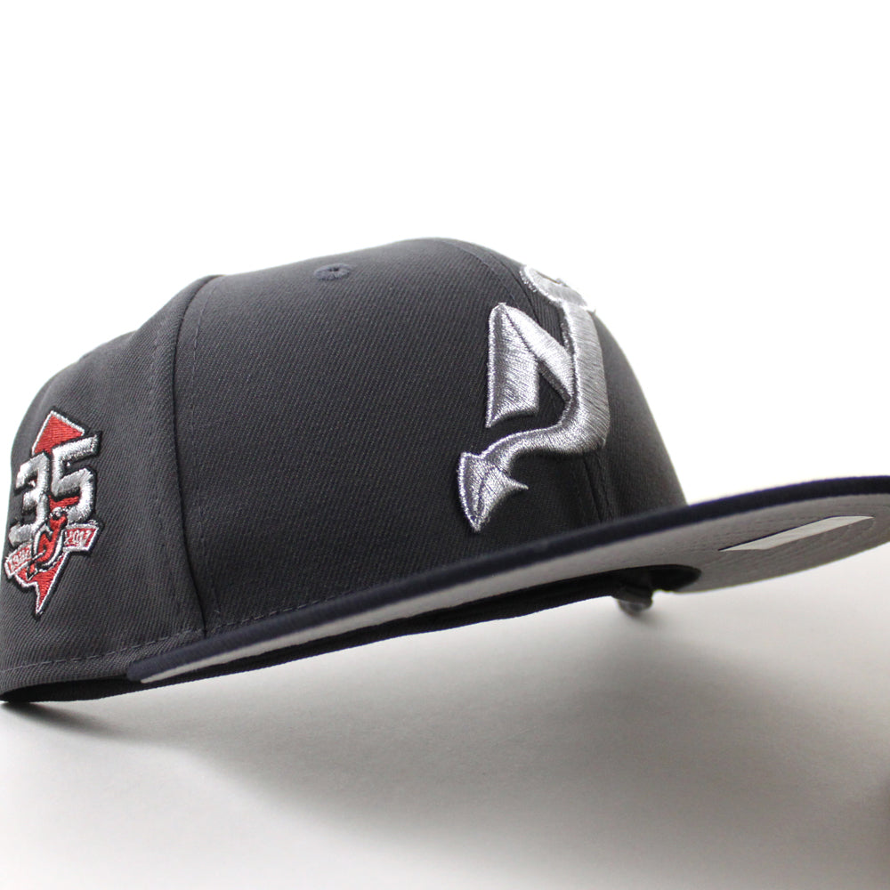 New Era 59FIFTY キャップ グレー Sデビルロゴ 7 1/2 New Jersey Devils 35 Years New Era 59Fifty Fitted Hat (Graphite