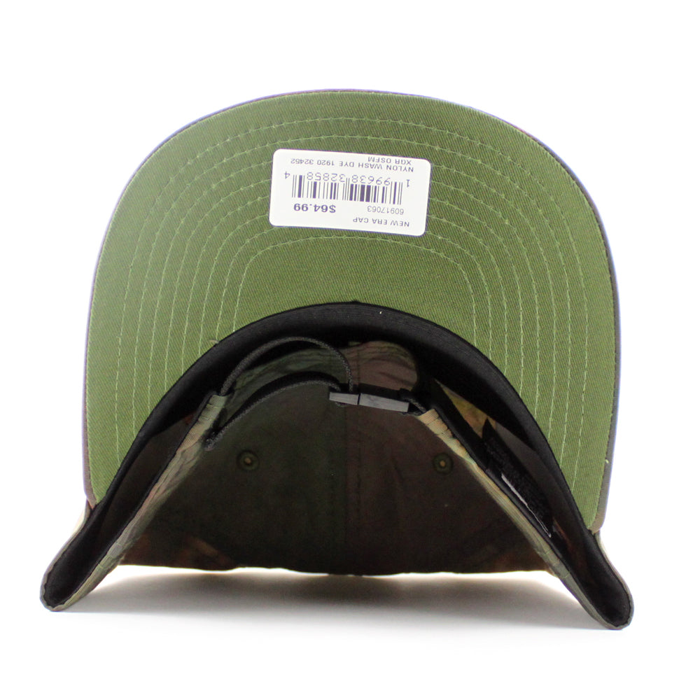 Nylon Wash DYE 1920 New Era 920 Hat (Nylon Wash Green Under Brim