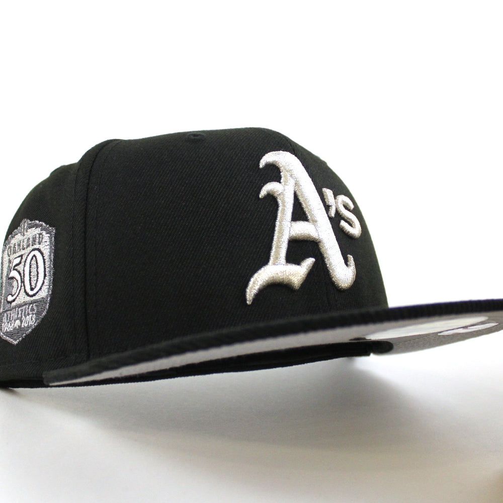 Oakland Athletics 50th Anniversary New Era 59Fifty Fitted Hat (Black C –  ECAPCITY