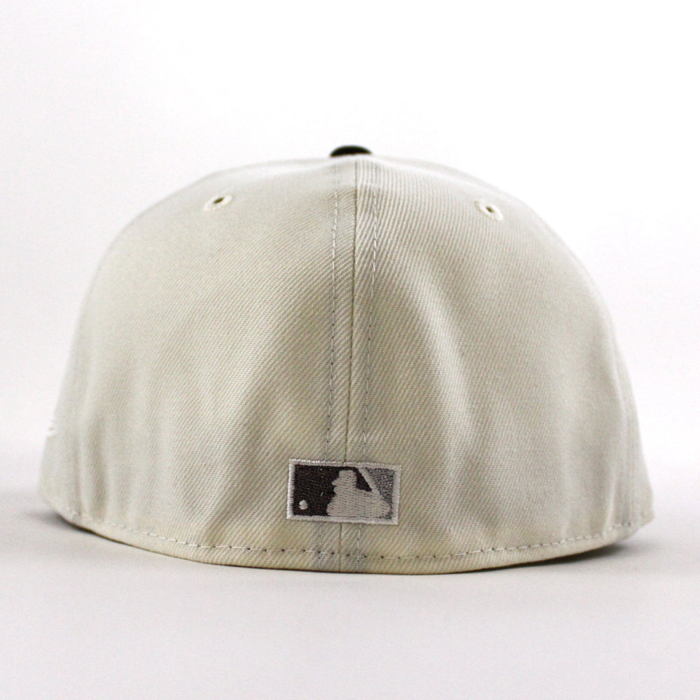 Oakland Athletics 50th Anniversary New Era 59Fifty Fitted Hat (Chrome White  Black Gray Under Brim)