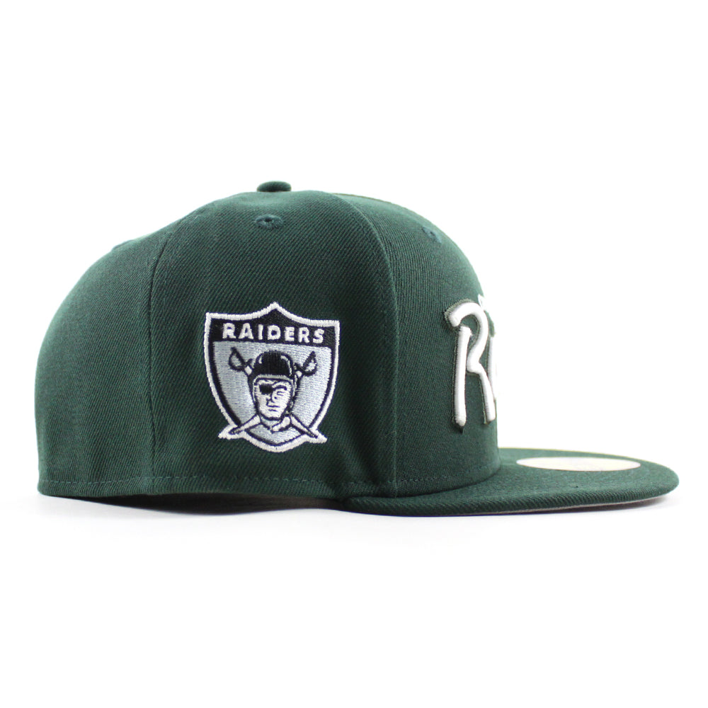 Oakland Raiders Pirate Patch New Era 59Fifty Fitted Hat (Dark