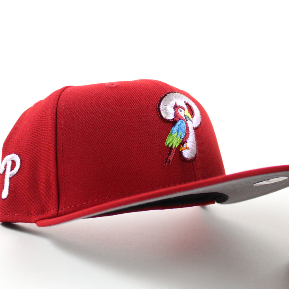 Philadelphia Phillies PARROT 59Fifty New Era Fitted Hat (Scarlet Red a ...