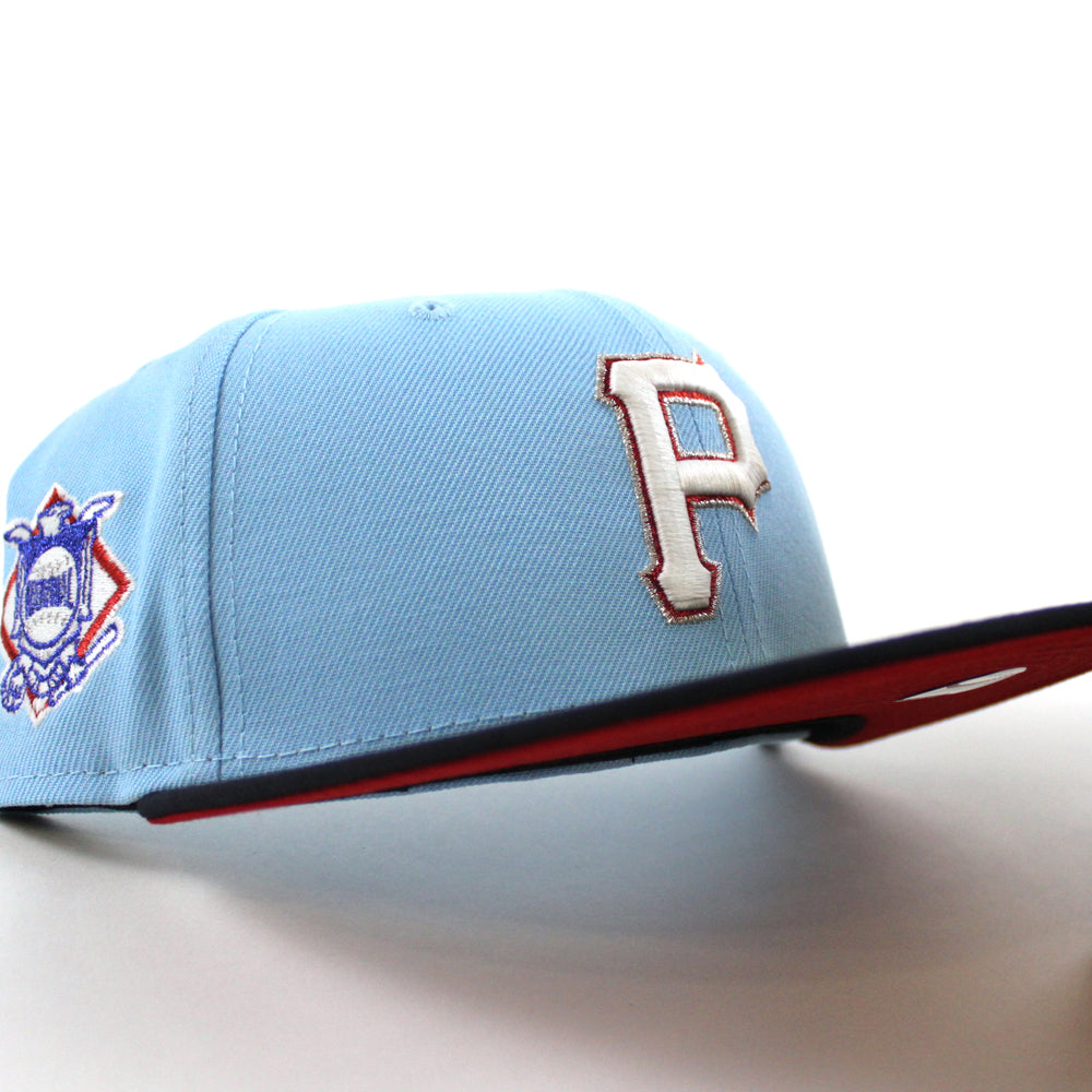 Pirates fitted hat shop red brim