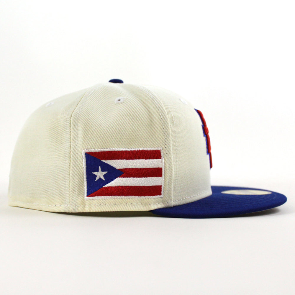 Puerto Rico 2023 World Baseball Classic (WBC) New Era 59FIFTY Fitted Hat (Chrome White Blue Gray Under BRIM) 7