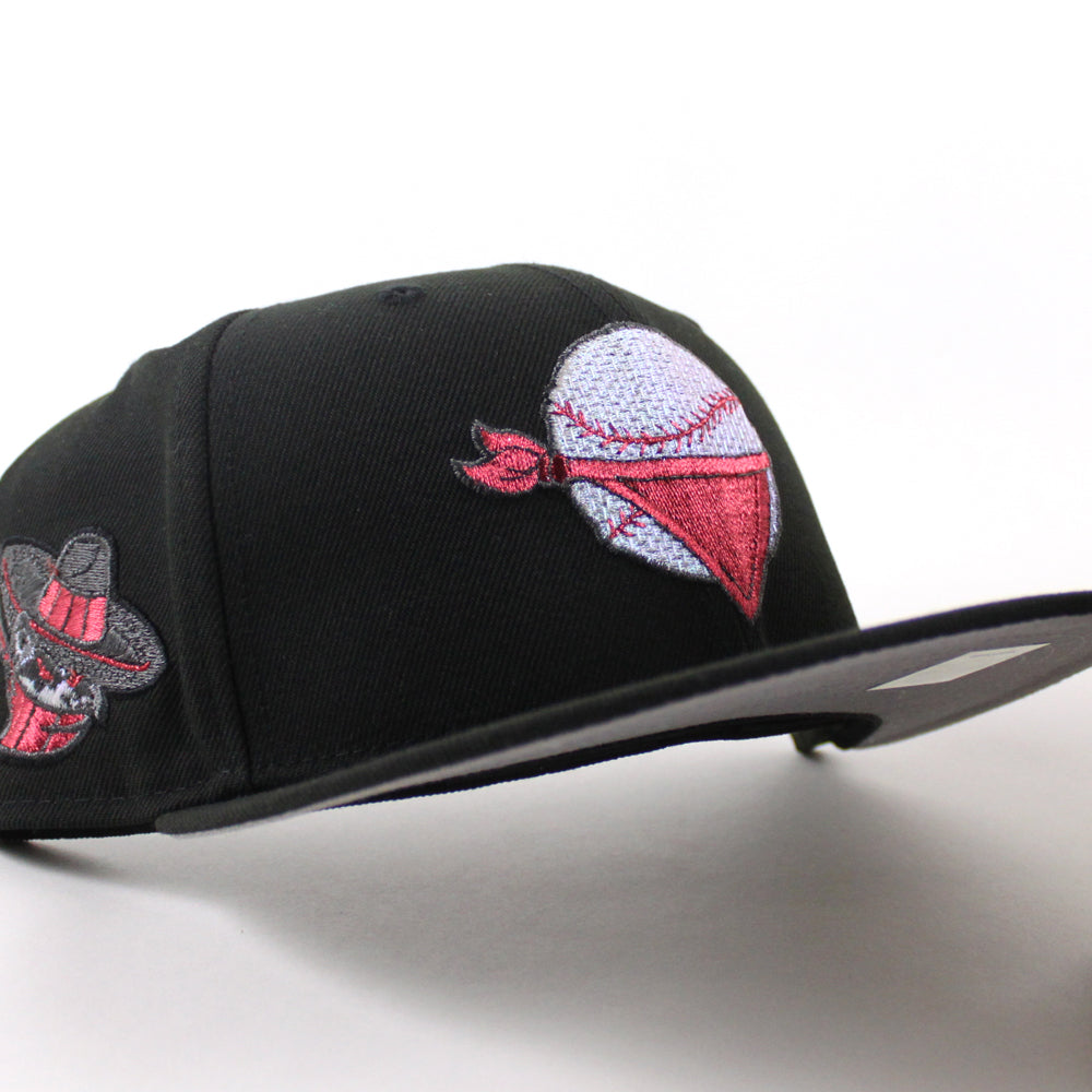 洋楽 Black Maddness Wild Brooklyn Bandits Quad Cities River Bandits Bandits Patch New Era 59Fifty Fitted Hat