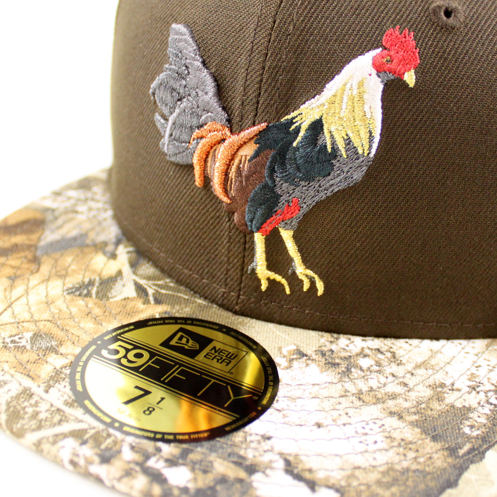 ROOSTER New Era 59Fifty Fitted Hat (Brown Real Tree Green Under Brim) –  ECAPCITY