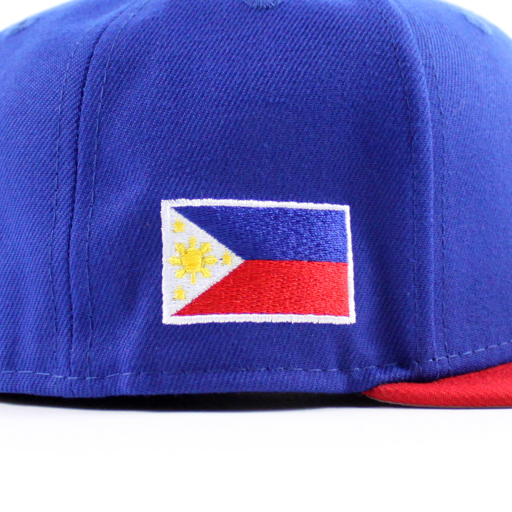 ROOSTER Philippines Flag New Era 59Fifty Fitted Hat (Royal Blue