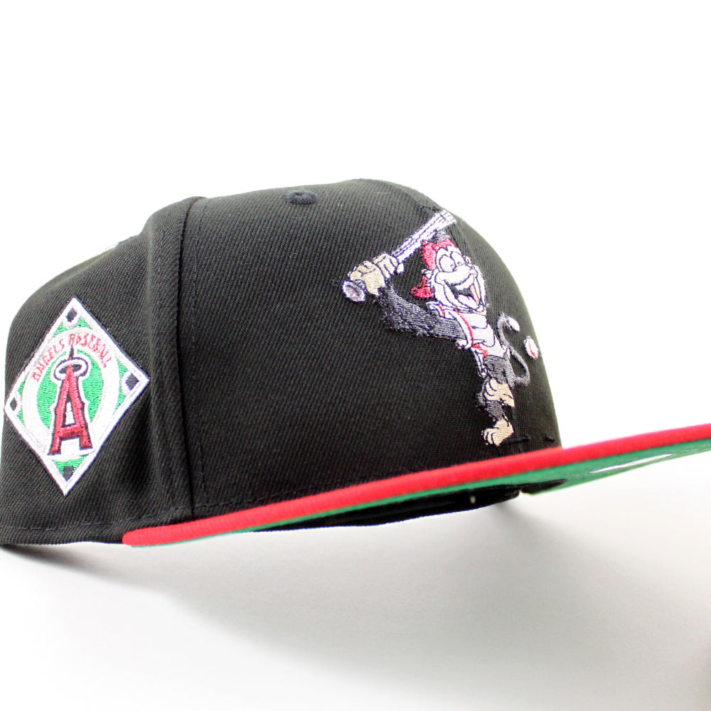 Red Rally Monkey Rally Monkey Los Angeles Angels Baseball Patch New Era 59Fifty Fitted ...