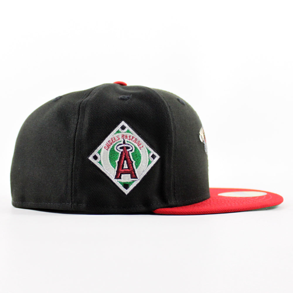 Red Rally Monkey Rally Monkey Los Angeles Angels Baseball Patch New Era 59Fifty Fitted ...