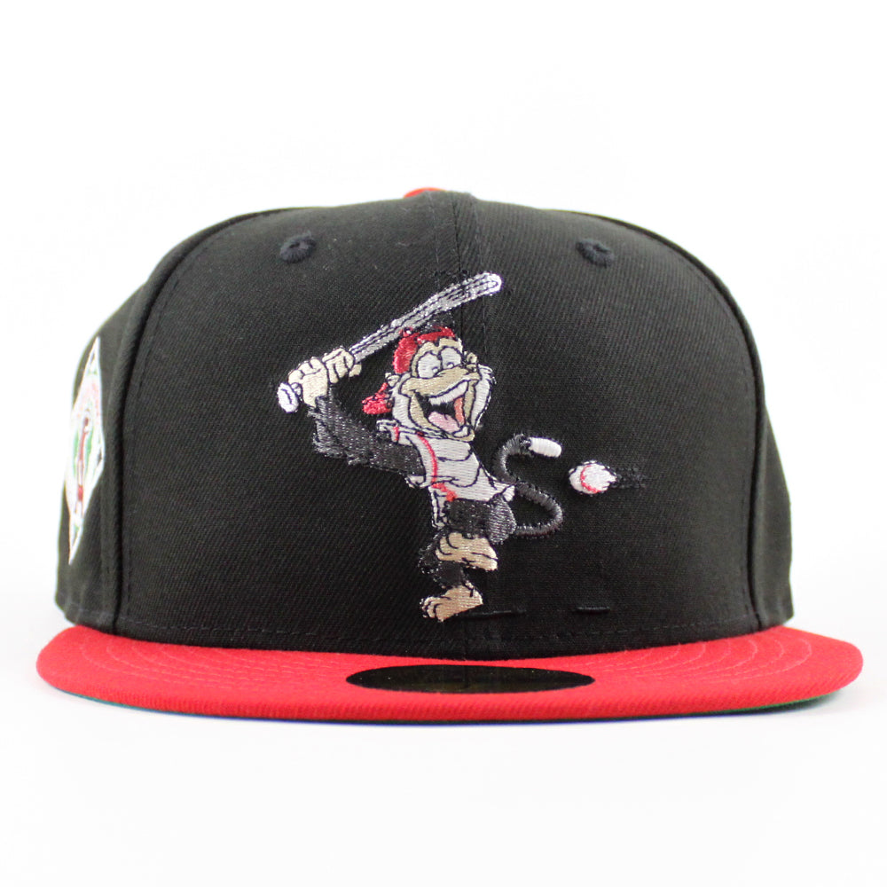 Red Rally Monkey Rally Monkey Los Angeles Angels Baseball Patch New Era 59Fifty Fitted ...