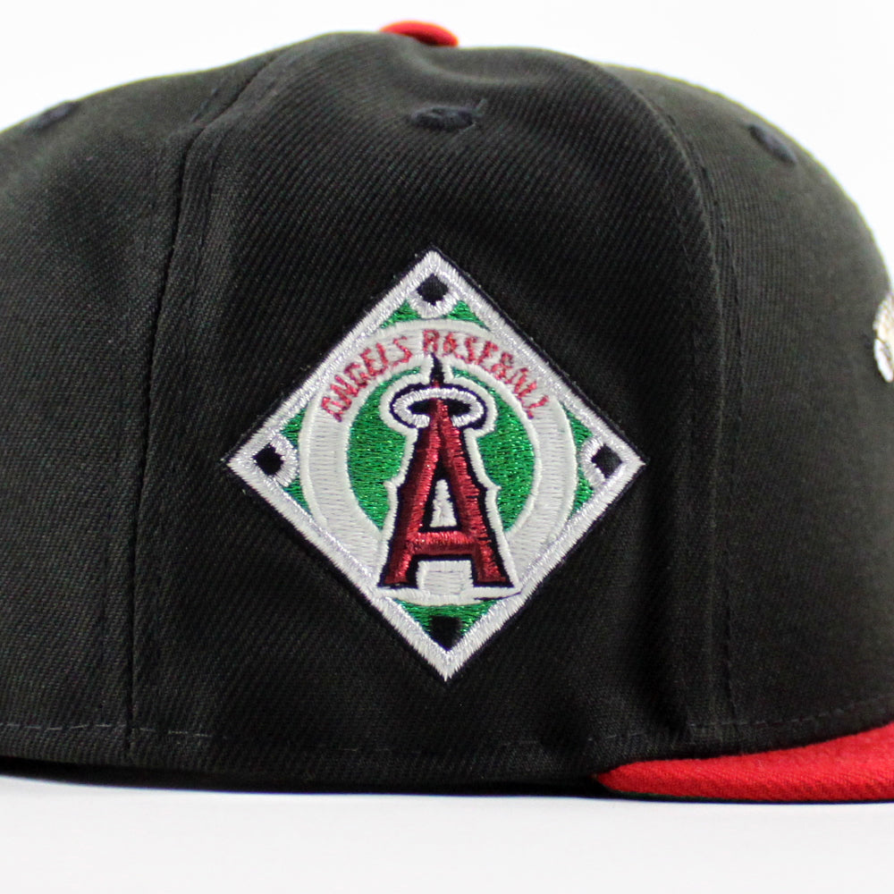 Red Rally Monkey Rally Monkey Los Angeles Angels Baseball Patch New Era 59Fifty Fitted ...