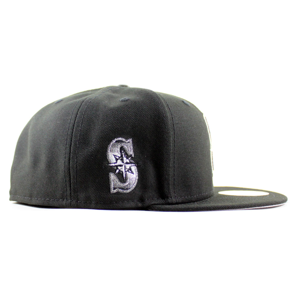 Seattle Mariners S Patch New Era 59Fifty Fitted Hat (Black Gray