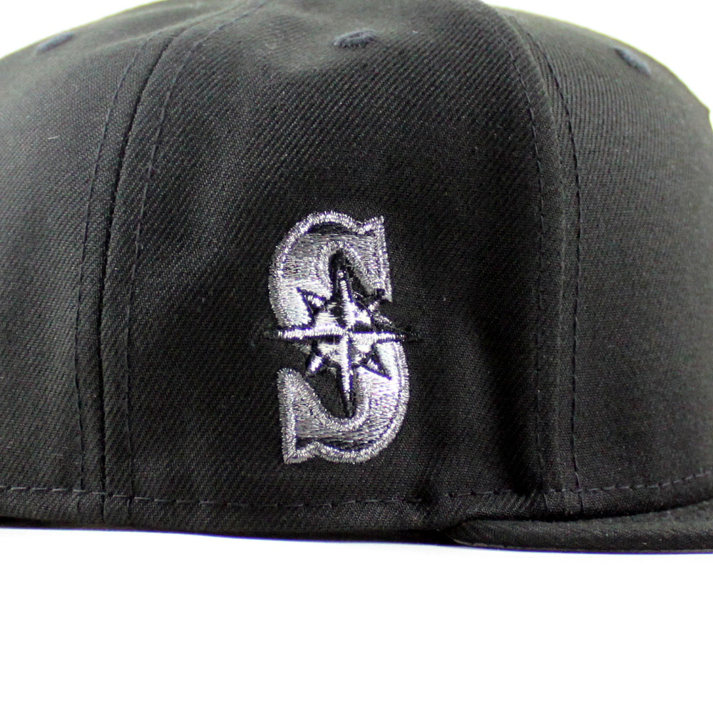 Seattle Mariners S Patch New Era 59Fifty Fitted Hat (Black Gray