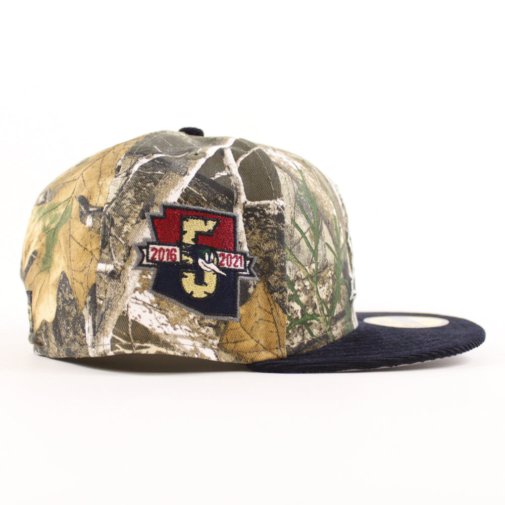 Tucson Roadrunners 5th Anniversary New Era 59FIFTY Fitted Hat (Realtree Camo Navy Gray Under BRIM) 7 5/8