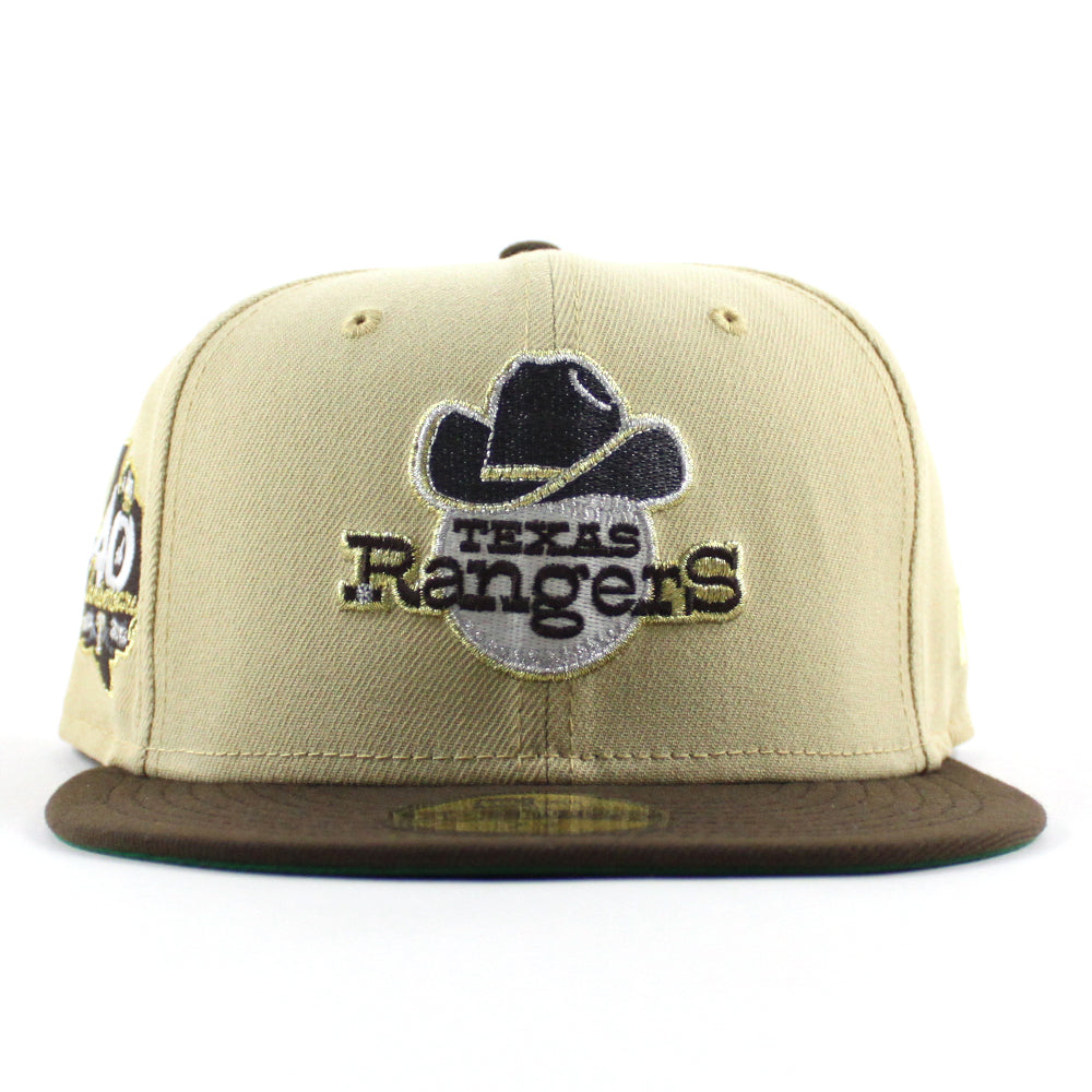 Texas Rangers 40th Anniversary New Era 59Fifty Fitted Hat (Vegas Gold ...